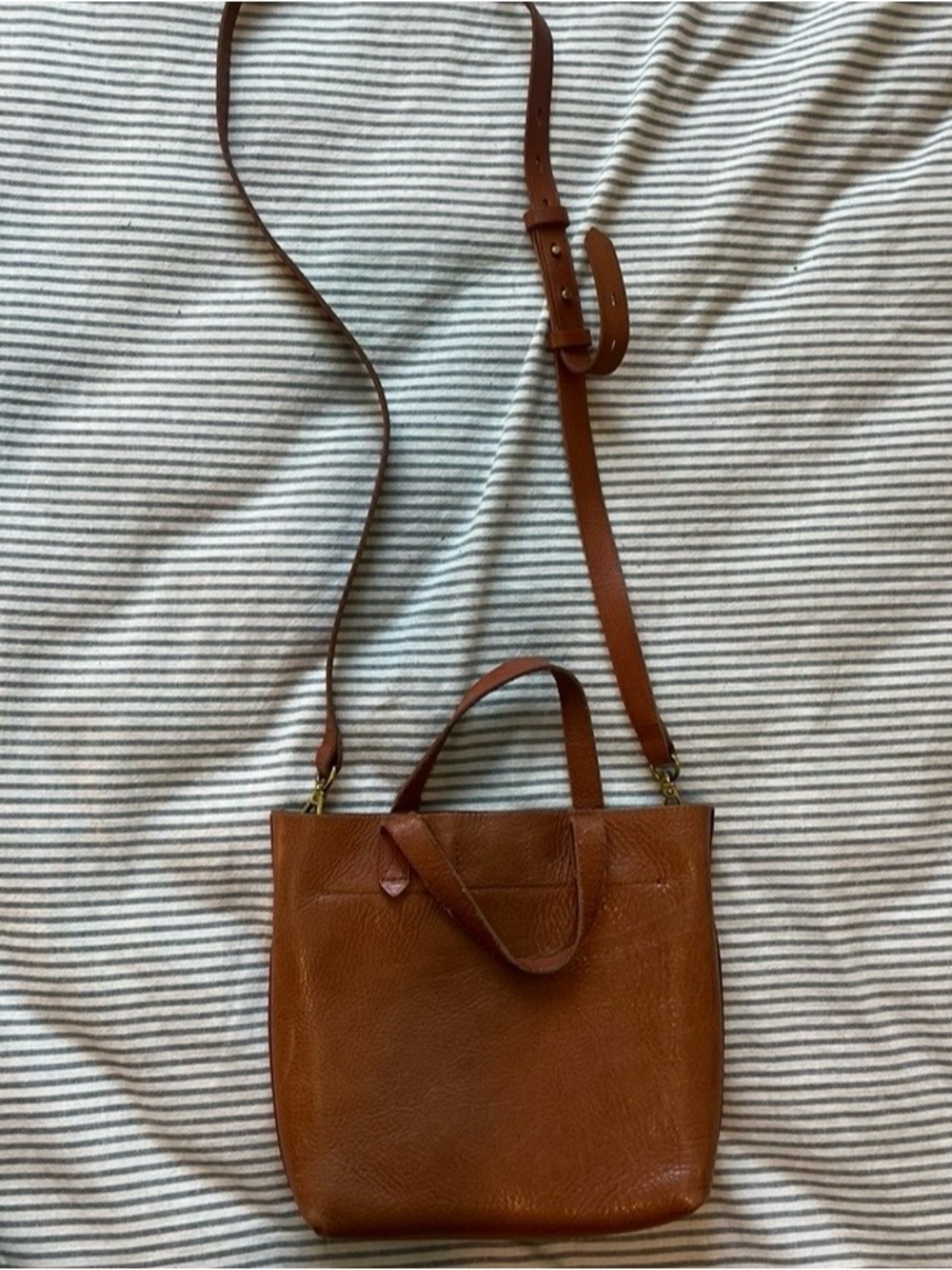 Madewell Brown Leather Crossbody mini Tote